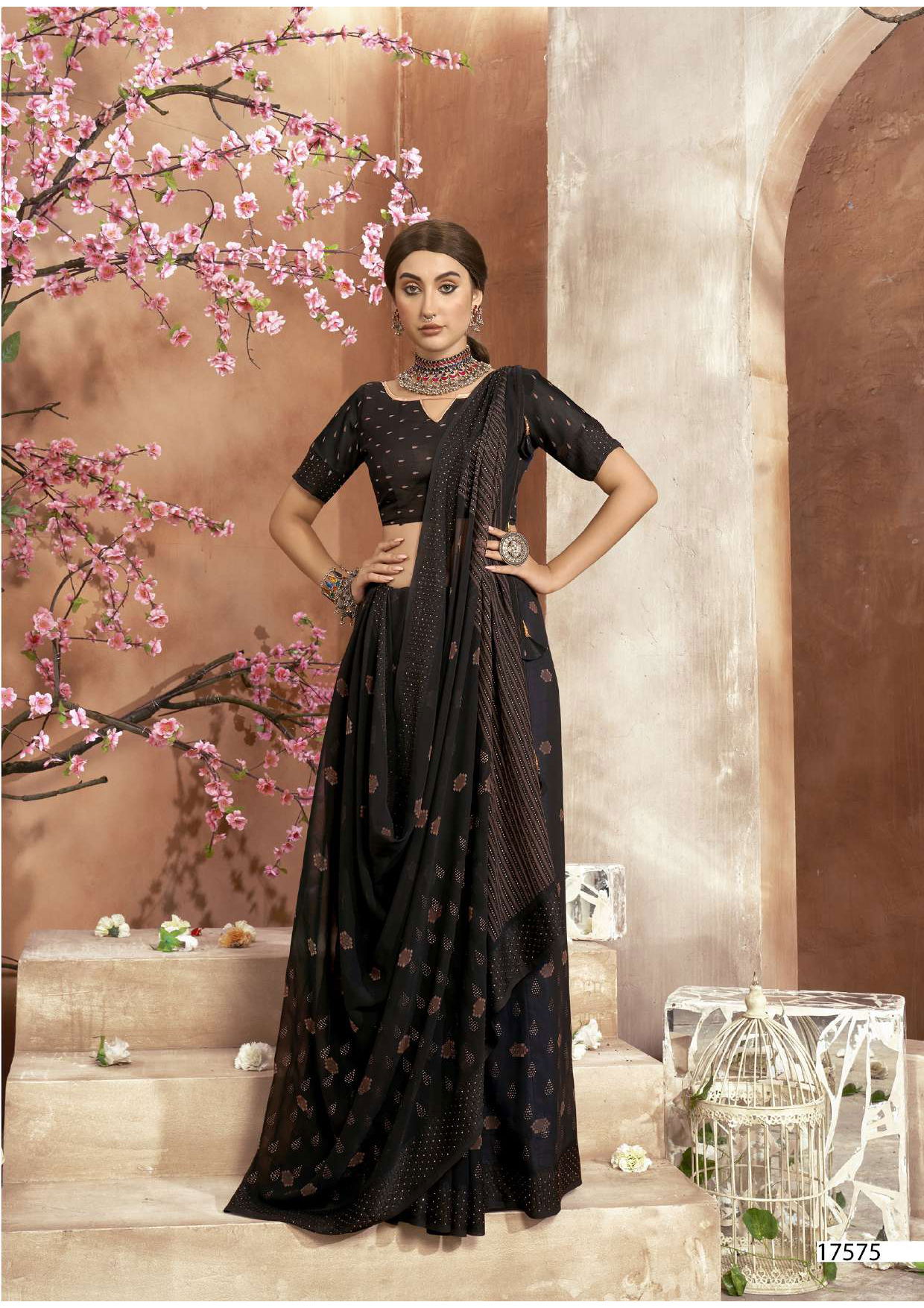 Dishu Vol 2 By Vallabhi Daily Wear Printed Georgette Sarees Wholesale Market In Surat